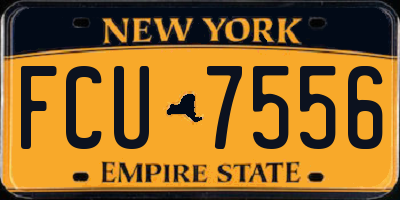 NY license plate FCU7556