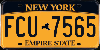 NY license plate FCU7565