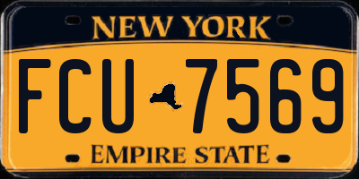 NY license plate FCU7569