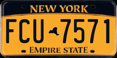 NY license plate FCU7571
