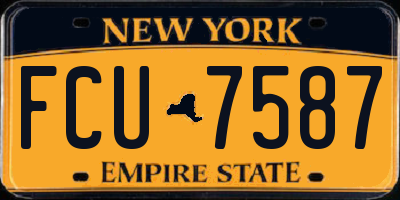 NY license plate FCU7587