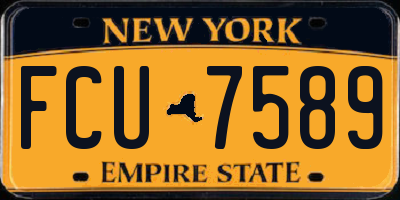 NY license plate FCU7589