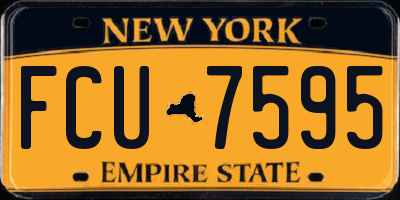 NY license plate FCU7595