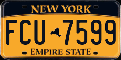 NY license plate FCU7599