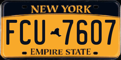 NY license plate FCU7607