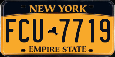 NY license plate FCU7719