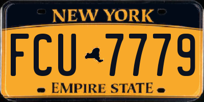 NY license plate FCU7779