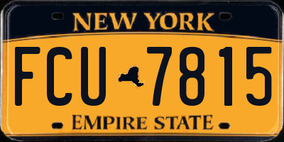 NY license plate FCU7815