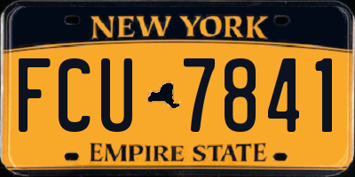 NY license plate FCU7841