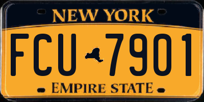 NY license plate FCU7901