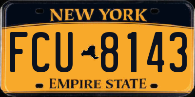 NY license plate FCU8143