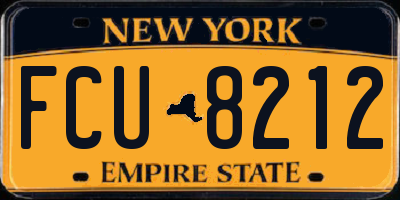 NY license plate FCU8212