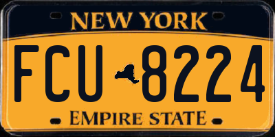 NY license plate FCU8224