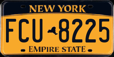 NY license plate FCU8225