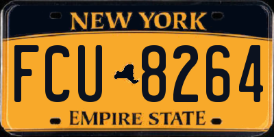 NY license plate FCU8264