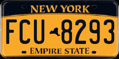 NY license plate FCU8293