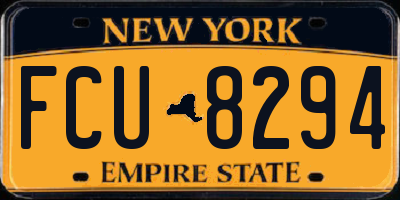NY license plate FCU8294