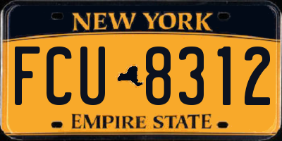 NY license plate FCU8312