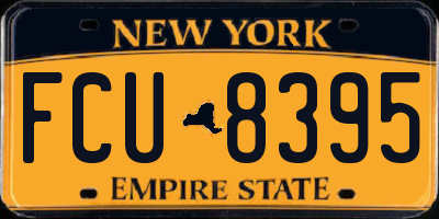 NY license plate FCU8395