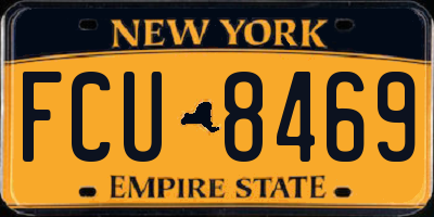 NY license plate FCU8469