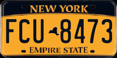 NY license plate FCU8473