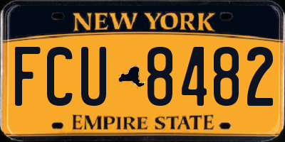 NY license plate FCU8482