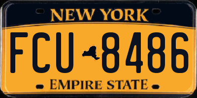 NY license plate FCU8486