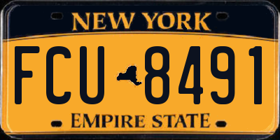 NY license plate FCU8491