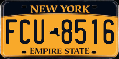 NY license plate FCU8516