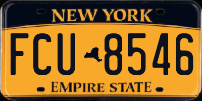 NY license plate FCU8546
