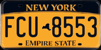 NY license plate FCU8553