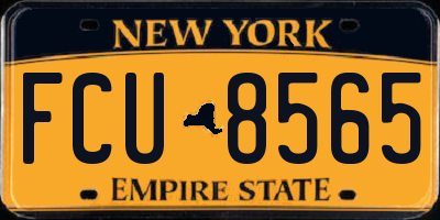 NY license plate FCU8565