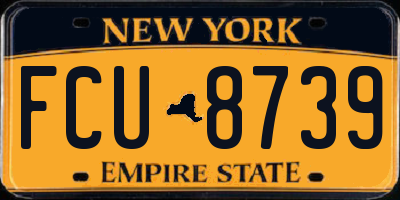 NY license plate FCU8739