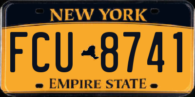 NY license plate FCU8741