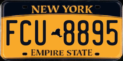 NY license plate FCU8895