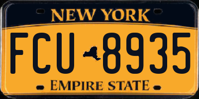 NY license plate FCU8935