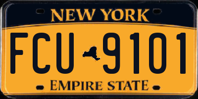 NY license plate FCU9101