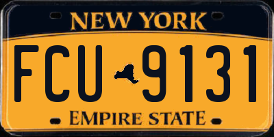 NY license plate FCU9131