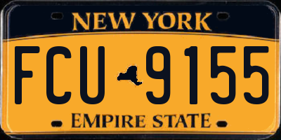 NY license plate FCU9155