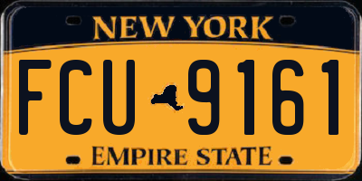 NY license plate FCU9161