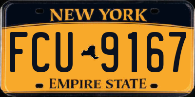 NY license plate FCU9167