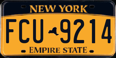 NY license plate FCU9214
