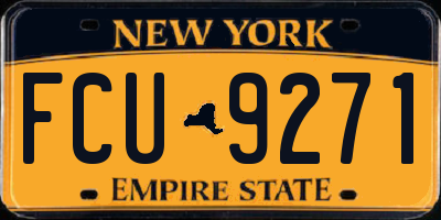 NY license plate FCU9271