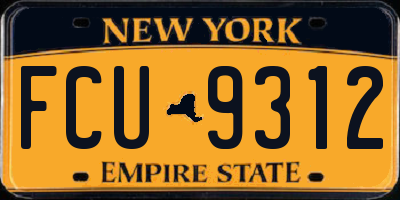 NY license plate FCU9312