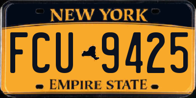 NY license plate FCU9425