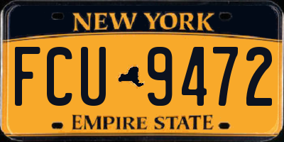 NY license plate FCU9472