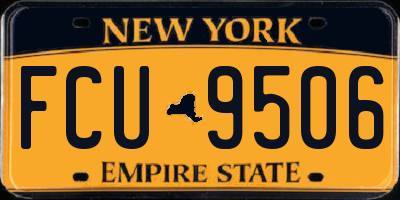 NY license plate FCU9506