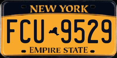 NY license plate FCU9529