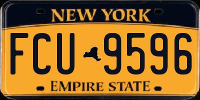 NY license plate FCU9596