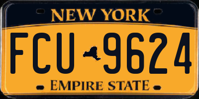 NY license plate FCU9624